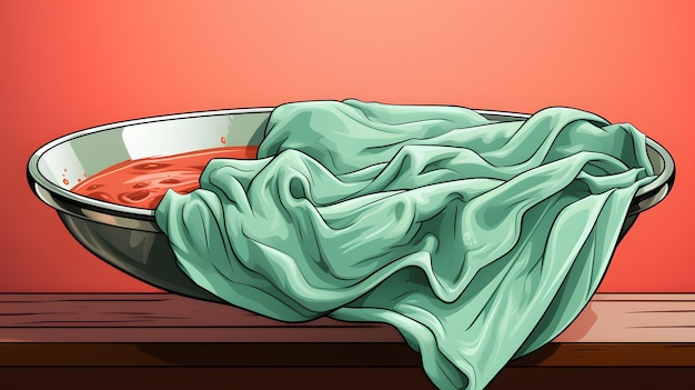 Cozy towel illustration. AI Generated