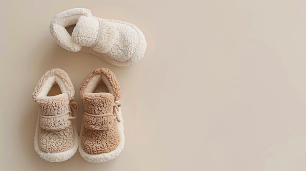 Photo cozy winter baby booties for kids