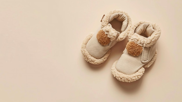 Photo cozy winter baby booties for kids