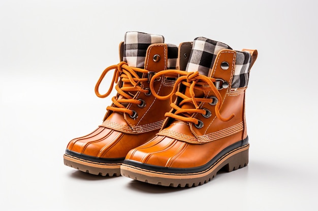 Cozy Winter Boots for Any Occasion Isolated on White background Generative Ai