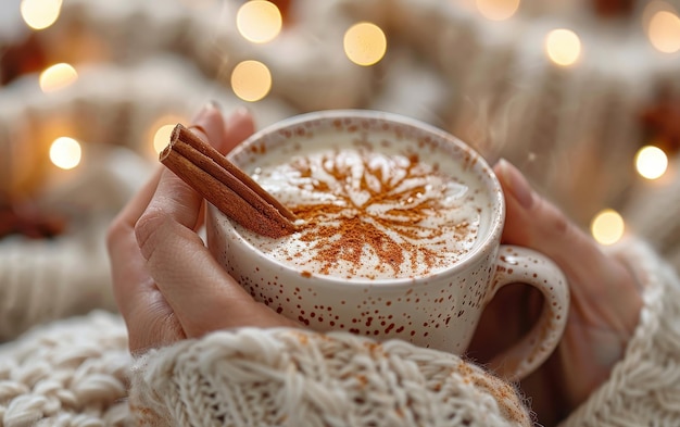 Photo cozy winter drink