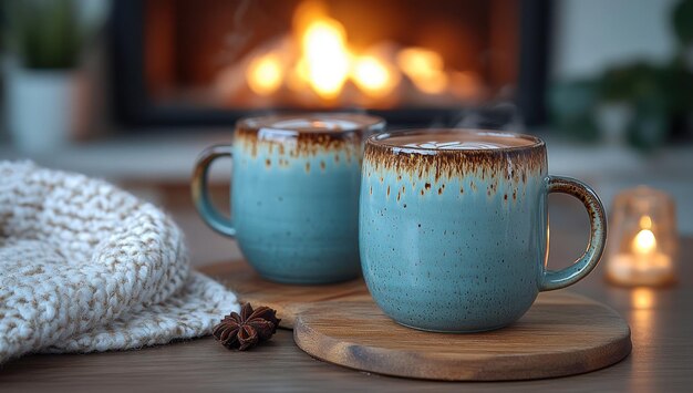 Cozy Winter Evening by the Fireplace