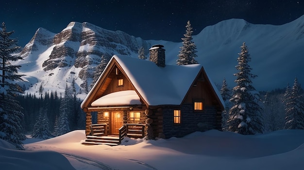 Cozy Winter Getaway in the Snowy Wilderness