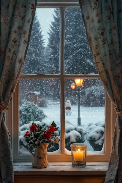 Cozy Winter Window View