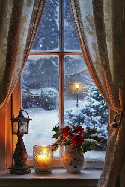 Cozy Winter Window View