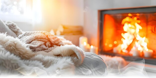 Cozying Up at Home by a Relaxing Fireplace in Comfortable Pajamas Concept Home Photoshoot Fireplace Setting Pajama Party Cozy Lifestyle Relaxing Atmosphere