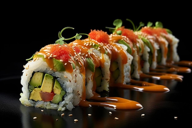 Crab and Avocado Sushi Rolls