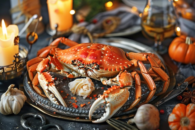 Crab Dishes Celebration Festive Seafood Gastronomy