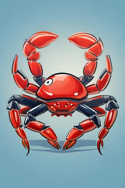 crab illustration logo design cartoon