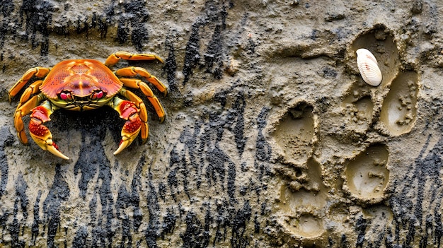 a crab is on a rock with the word  im on it