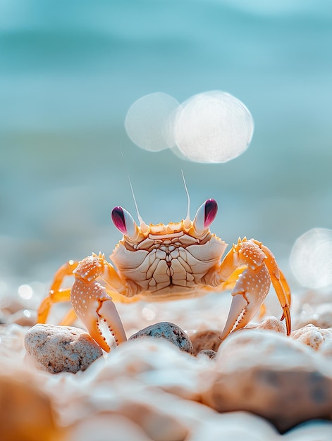 crab isolated on cute background