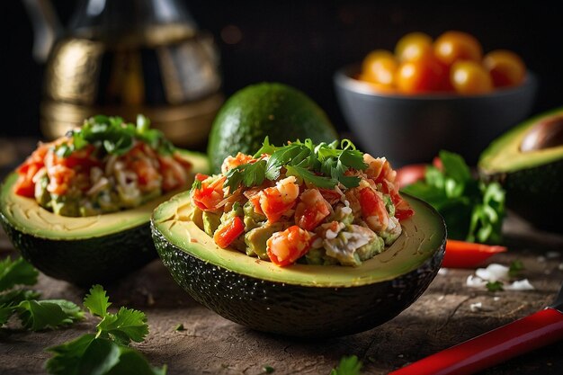 Crab stuffed avocado