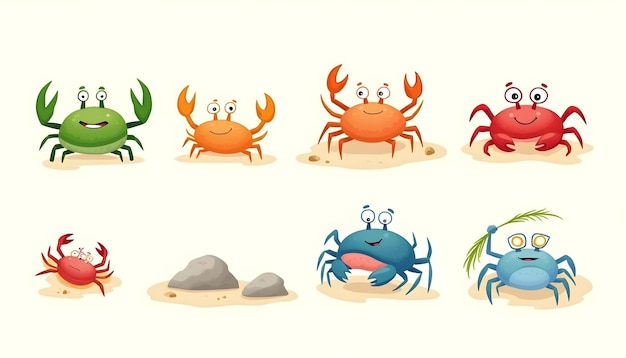 Photo crab vector illustration crab vector art crab clipart crab design vector crab graphic vector cr