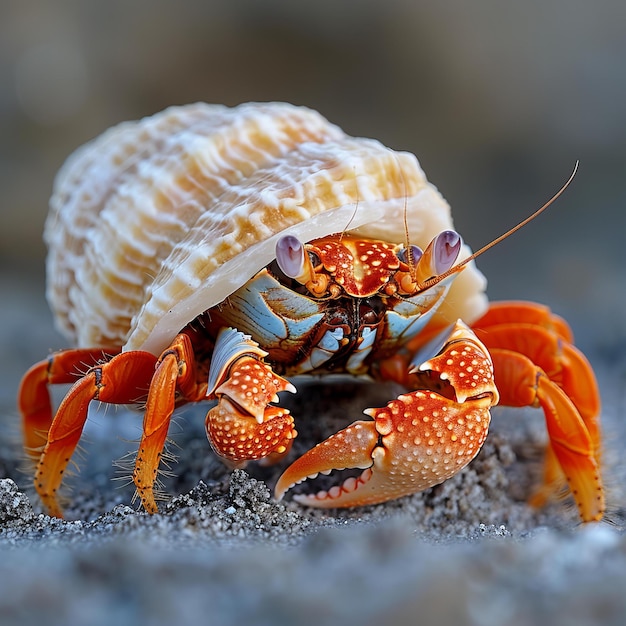 a crab with a starfish on its head