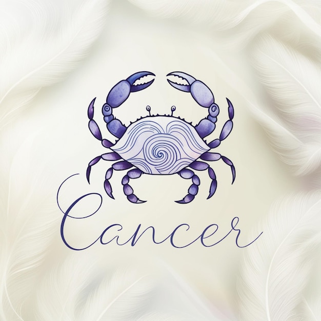 Photo a crab with the word cancer on it