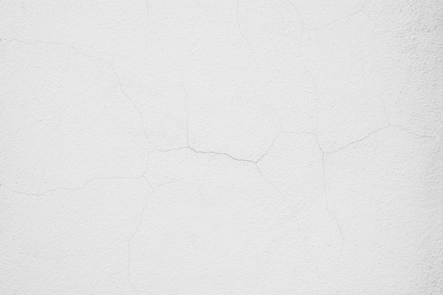 Crack on the white cement wall