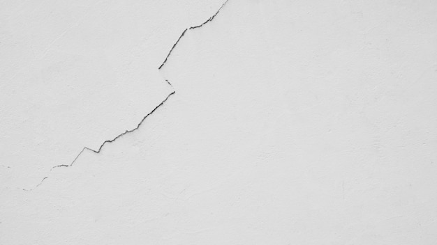 Crack on the white wall