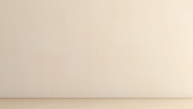 Photo cracked beige wall and wooden floor