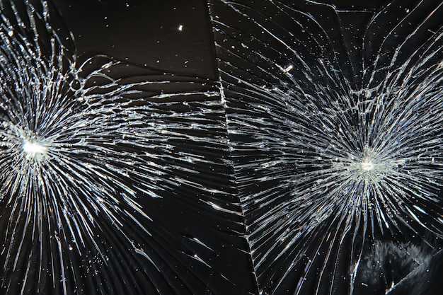 cracked black glass / broken glass abstract texture background