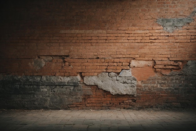 Cracked brick wall textured background