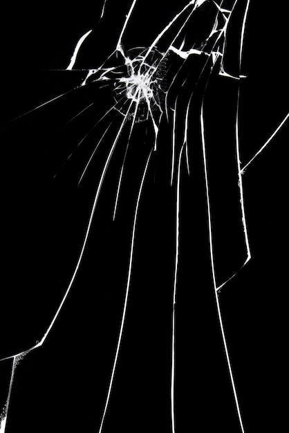 Cracked broken smartphone or tablet screen Texture of broken glass