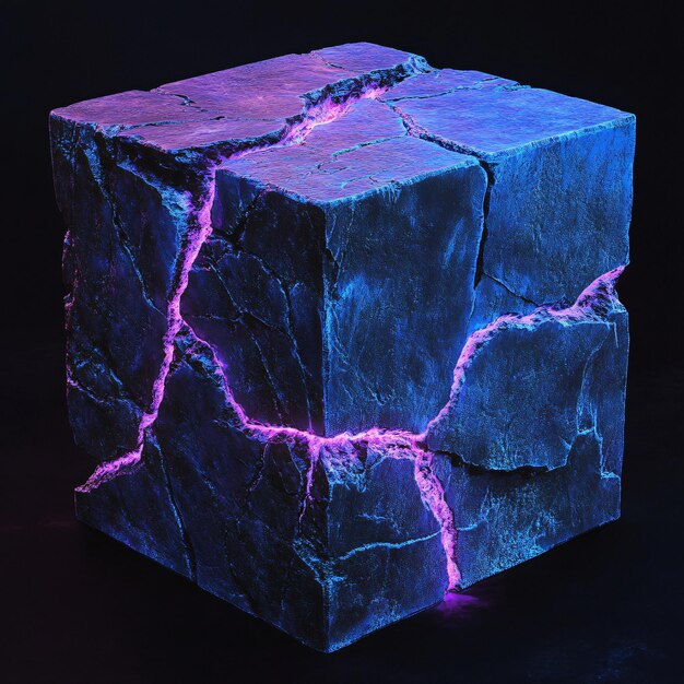 Photo cracked cube light