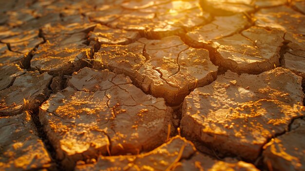 Cracked Earth in Arid Landscape