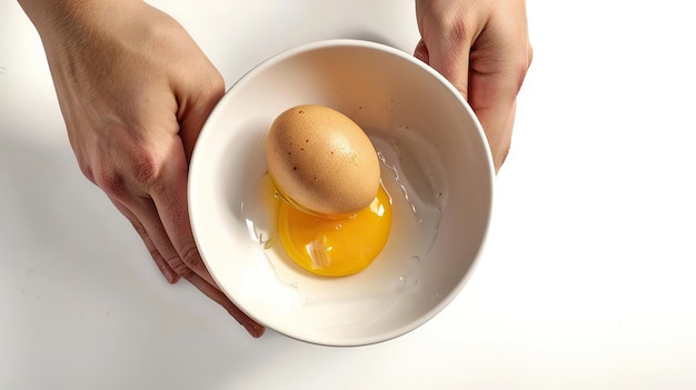 Cracked Egg in a Bowl