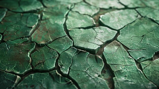 Cracked Green Floor