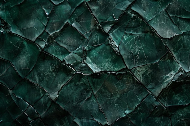 Cracked green marble texture background