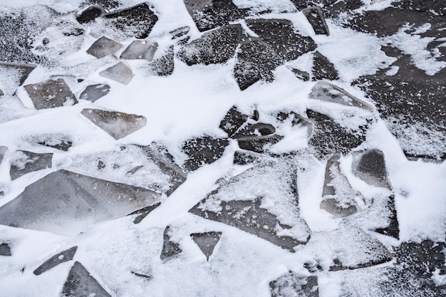 Cracked ice background texture