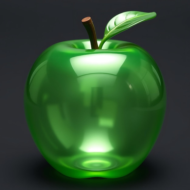 Cracked Plastic Apple 3D Render