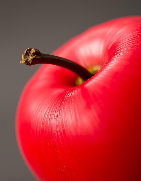 Photo cracked plastic apple 3d render