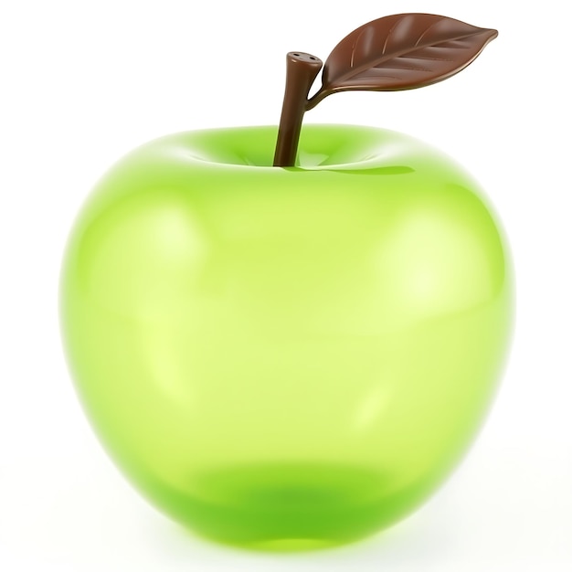 Cracked Plastic Apple 3D Render