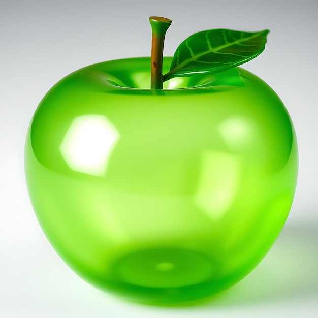 Cracked Plastic Apple 3D Render