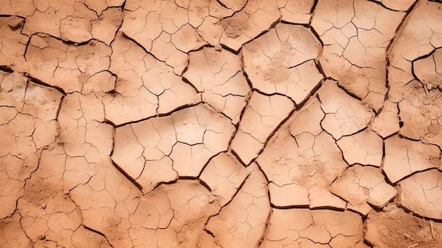 cracked soil texture background Generative AI