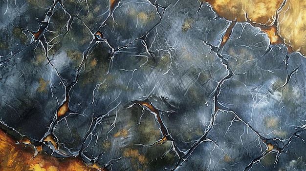 Cracked Surface of a BlueGray Rock