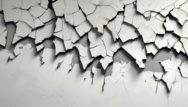 a cracked wall with a cracked and cracked surface