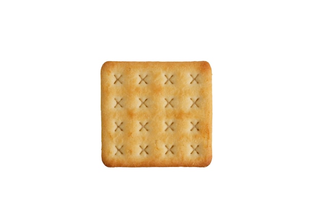 Cracker biscuit isolated on white