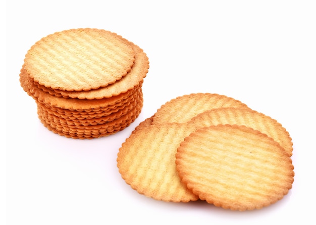 Cracker isolated on over white background