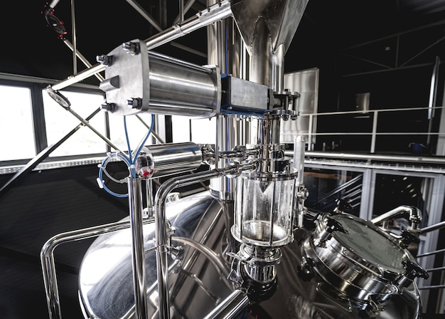 Craft beer brewing equipment in privat brewery