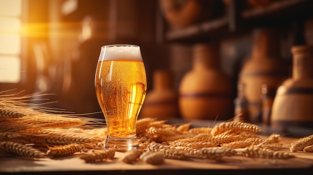 Craft beer brewing from grain barley malt Ingredients for brewers factory