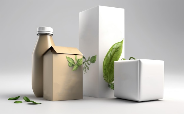 A craft cosmetics mockup product mockup eco packaging food packaging ai generated