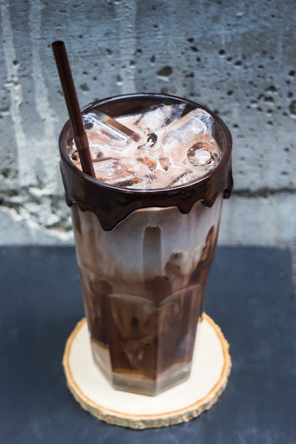 Craft melted chocolate delicious drink