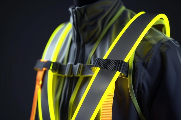 Craft reflective safety vests with adjustable stra generative ai