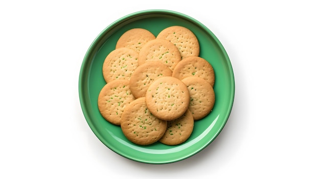 Crafter456 Meant wheat whole and broken cookies in green plate c0d15aeb