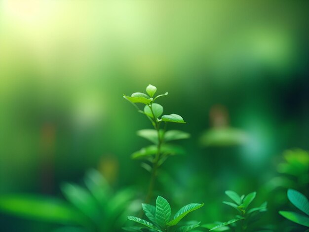 Crafting an Abstract Blurred Background with Ethereal Plants Nature's Artistry Unveiled