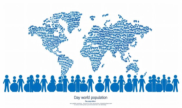 Crafting a Digital Legacy Creating a Timeless Vector Illustration for World Population Day