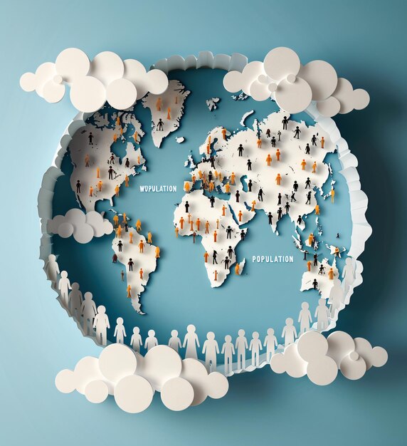 Crafting a Digital Legacy Creating a Timeless Vector Illustration for World Population Day