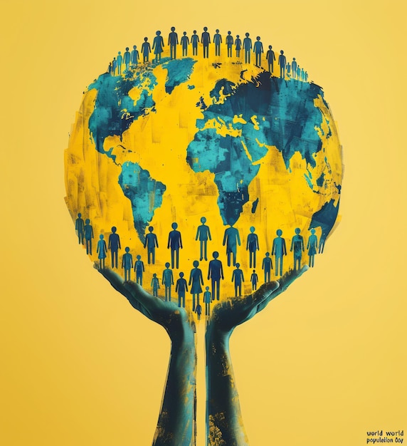 Crafting a Digital Legacy Creating a Timeless Vector Illustration for World Population Day